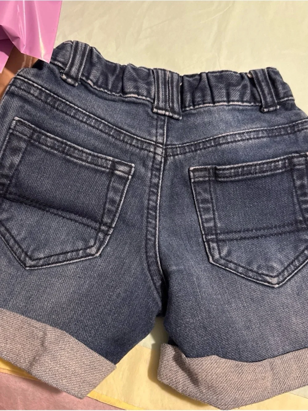 Cat & Jack Dark Blue Rolled Hem Denim Shorts